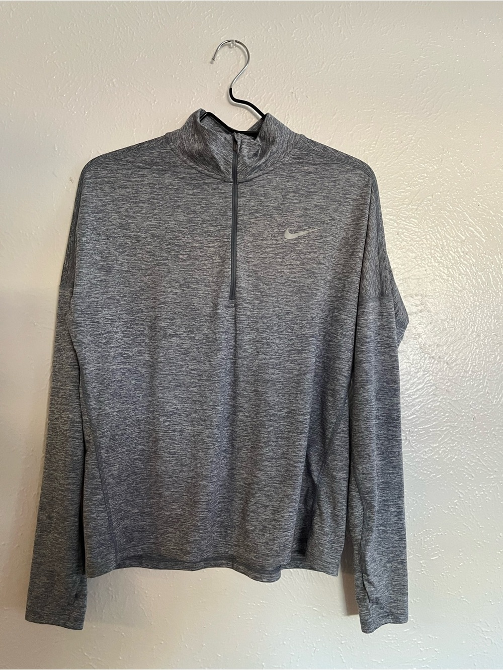 Nike Gray Heather Women's Quarter-Zip Performance Top